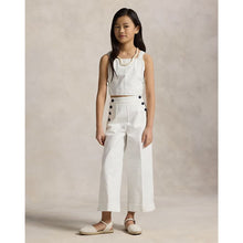 Load image into Gallery viewer, White Wrap Top &amp; Cropped Trousers Set