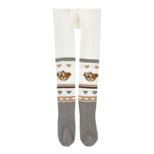 Load image into Gallery viewer, PRE ORDER - Ivory &amp; Brown Teddy Tights