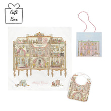 Load image into Gallery viewer, Pink Dollhouse Swaddle &amp; Bib Gift Set