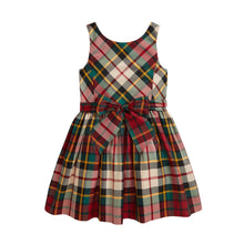 Load image into Gallery viewer, Girls Red Tartan Dress