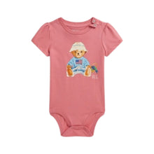 Load image into Gallery viewer, Deep Pink Polo Bear Bodysuit