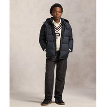Load image into Gallery viewer, PRE ORDER - Boys Black Hooded Down Jacket