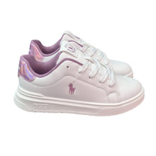 Load image into Gallery viewer, White &amp; Lilac "Heritage Court" Trainers