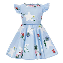 Load image into Gallery viewer, Blue Flower &amp; Star Dress