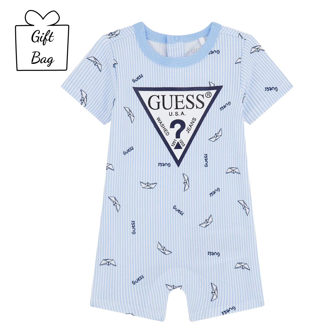 Pale Blue Stripe & Boat Shortie