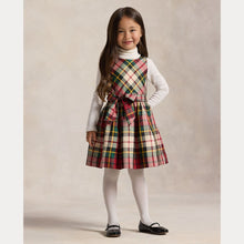Load image into Gallery viewer, Girls Red Tartan Dress