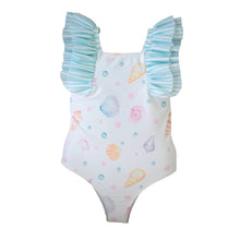Load image into Gallery viewer, White Aruba Seashells Swimsuit