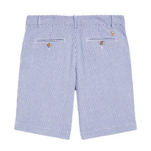Load image into Gallery viewer, Blue &amp; White Stretch Cotton Shorts