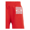 Red Graphic Sweat Shorts