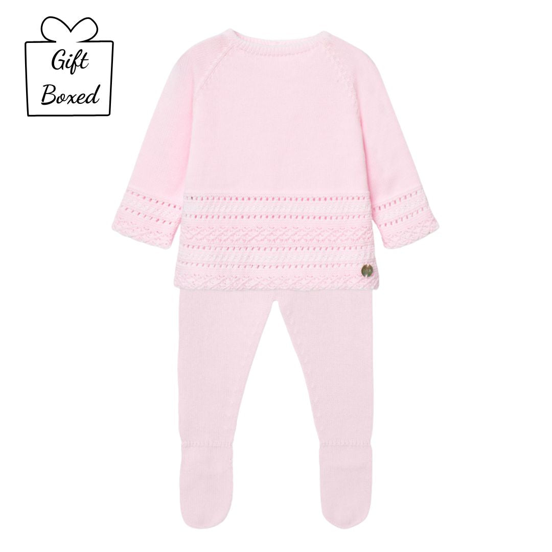 Girls Pink Knitted Set