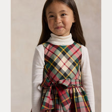 Load image into Gallery viewer, Girls Red Tartan Dress