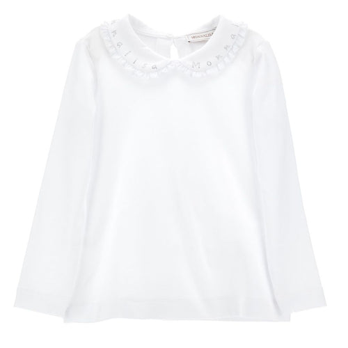White Diamante Collar Top