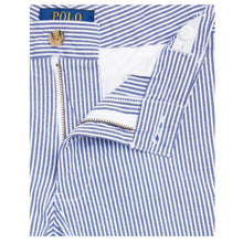 Load image into Gallery viewer, Blue &amp; White Stretch Cotton Shorts