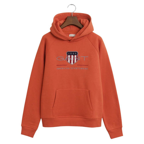 Deep Orange Shield Hoodie