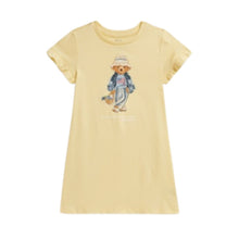 Load image into Gallery viewer, Yellow Polo Bear T-Shirt Dress