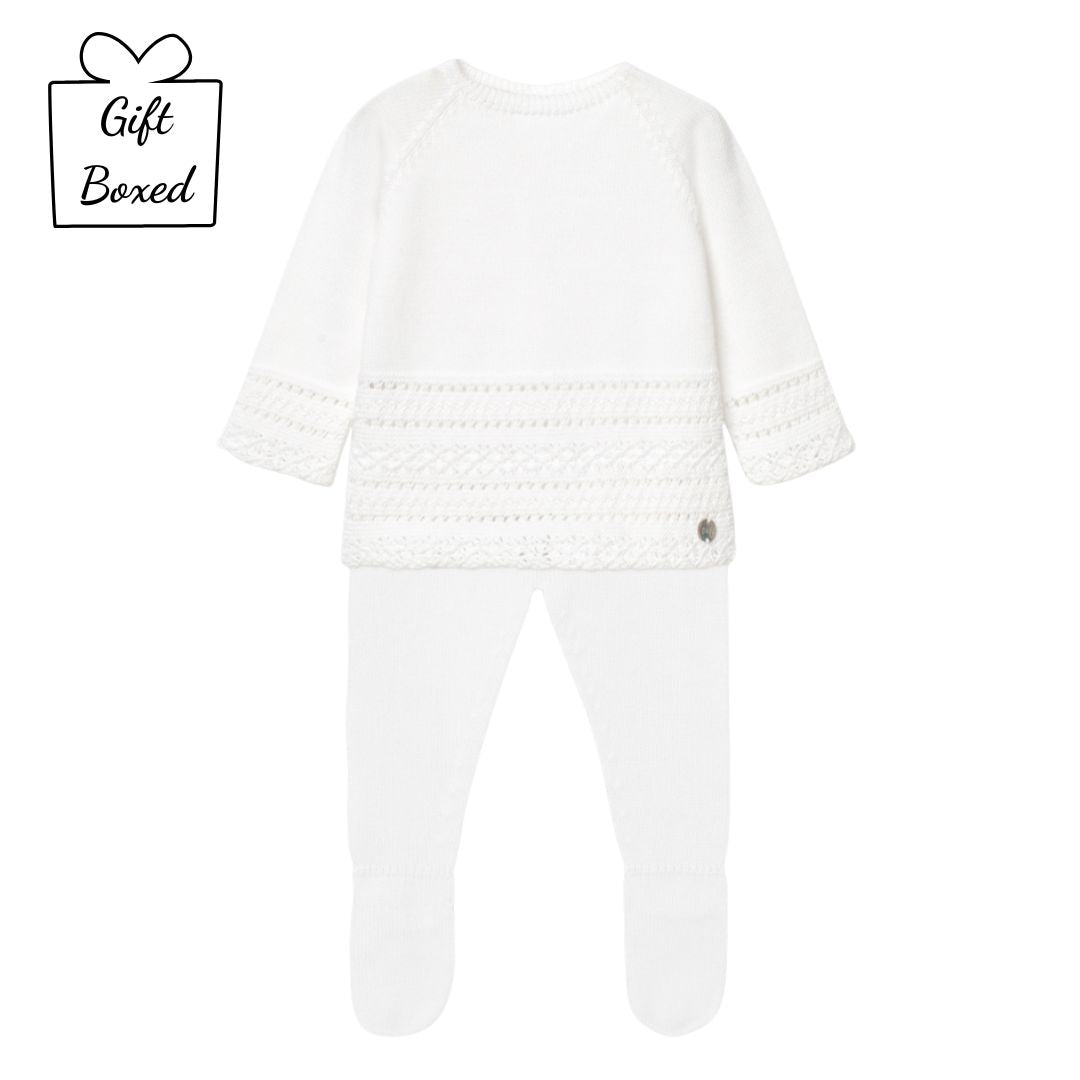 White Knitted Set