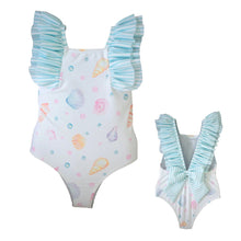 Load image into Gallery viewer, White Aruba Seashells Swimsuit