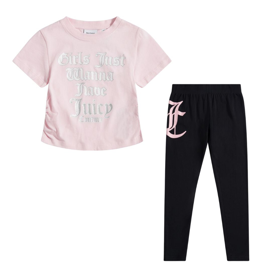 Pink & Black Legging Set