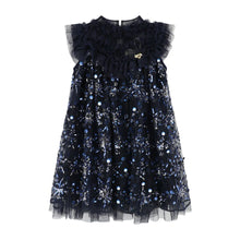 Load image into Gallery viewer, Navy Sequin Flower &quot;Dominique&quot; Dress