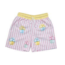 Load image into Gallery viewer, Pink &amp; White Ice Cream Swim Shorts Set