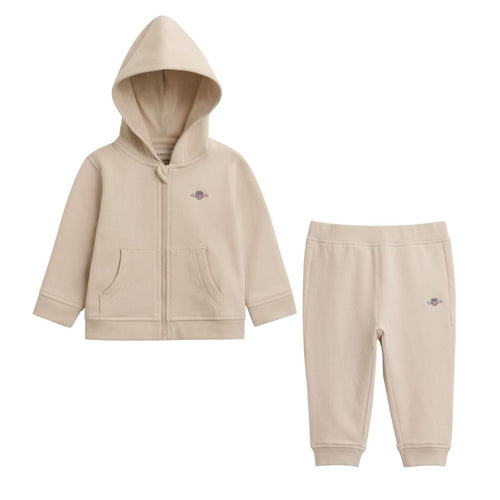 Babies Beige Hoodie Tracksuit
