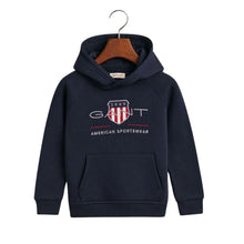 Load image into Gallery viewer, Navy Shield Hoodie
