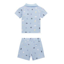 Load image into Gallery viewer, Pale Blue Polo Shirt &amp; Shorts Set