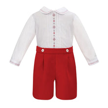 Load image into Gallery viewer, Red Velvet Shorts Set