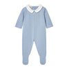 Blue Knitted Babygrow