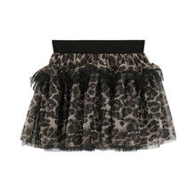 Load image into Gallery viewer, Black &amp; Leopard Print Skirt Set
