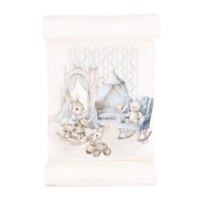 Load image into Gallery viewer, Ivory &amp; Blue "Lumo" Bunny Babygrow Set