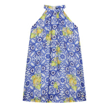 Load image into Gallery viewer, Blue Tile Print &amp; Lemons Dress