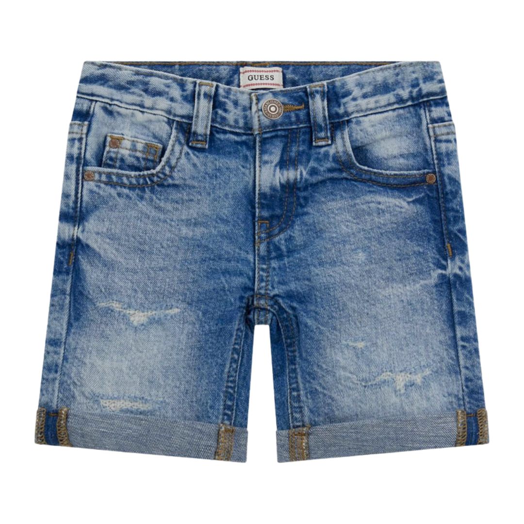 Mid Blue Denim Shorts