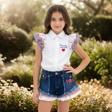 Load image into Gallery viewer, Denim Shorts Set