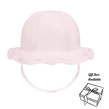 Load image into Gallery viewer, Girls Pink Embroidered Sun Hat