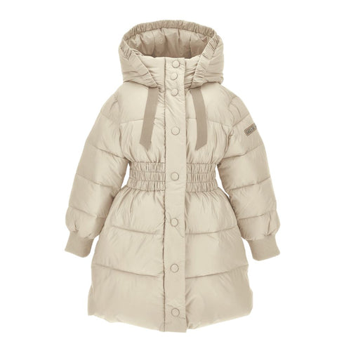 Beige Hooded Puffer Coat