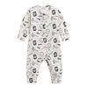 Ivory & Navy Multi Logo Babygrow