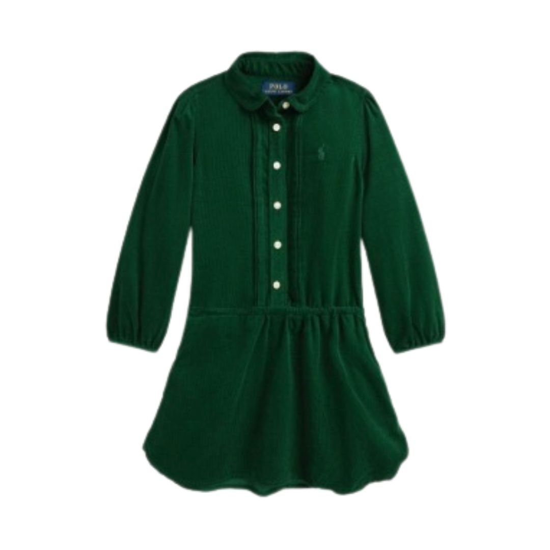 Dark Green Corduroy Dress