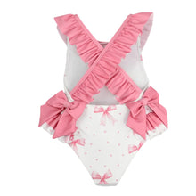 Load image into Gallery viewer, Pink &amp; White Barbados Bows Swimsuit
