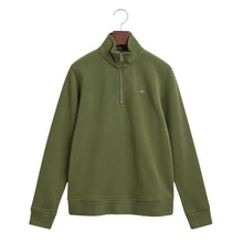 Load image into Gallery viewer, Olive Green Half Zip Sweatshirt