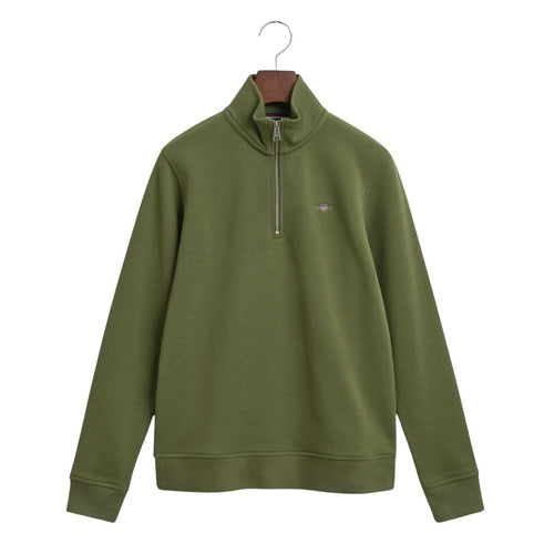 Olive Green Half Zip Sweatshirt