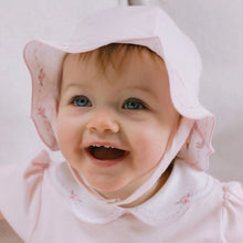 Load image into Gallery viewer, Girls Pink Embroidered Sun Hat