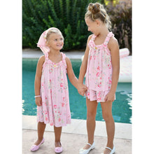 Load image into Gallery viewer, Pink Floral Pleated Shorts Set