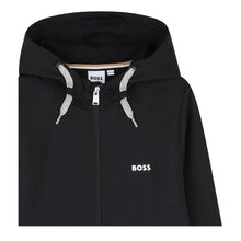 Load image into Gallery viewer, Black Zip Through Hooded Tracksuit