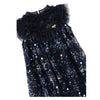 Navy Sequin Flower "Dominique" Dress