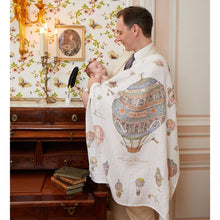 Load image into Gallery viewer, Hot Air Balloons Swaddle &amp; Bib Gift Set