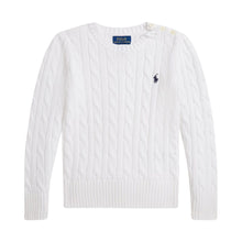 Load image into Gallery viewer, PRE ORDER - Girls White Cable Knit Jumper