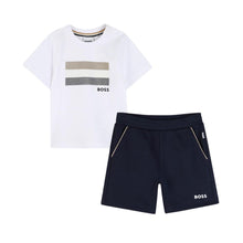 Load image into Gallery viewer, PRE ORDER - Babies Navy &amp; White Shorts Set