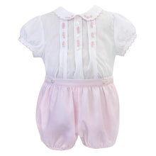 Load image into Gallery viewer, White Shirt &amp; Pink Short Set