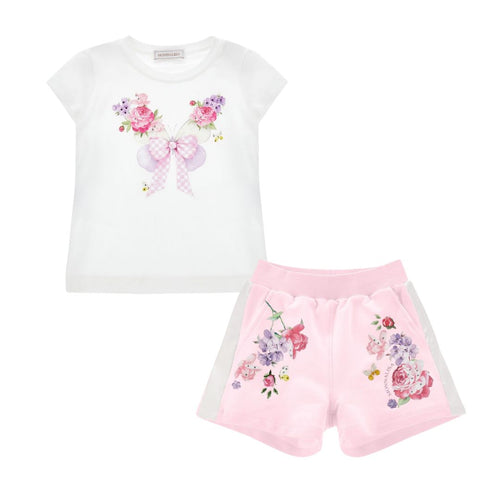 PRE ORDER - Pink Floral Sweat Short Set